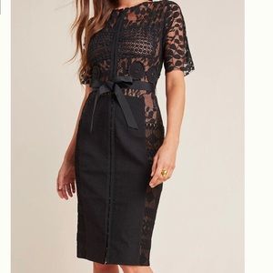 Byron Lars New Black Sheath Dress size 4 Petite